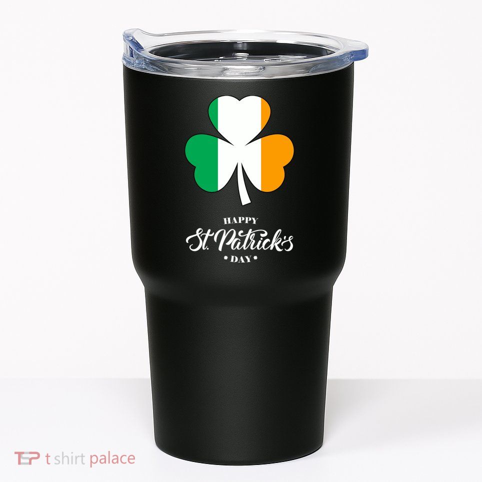 St. Patrick Day Irish Clover Flag Tumbler