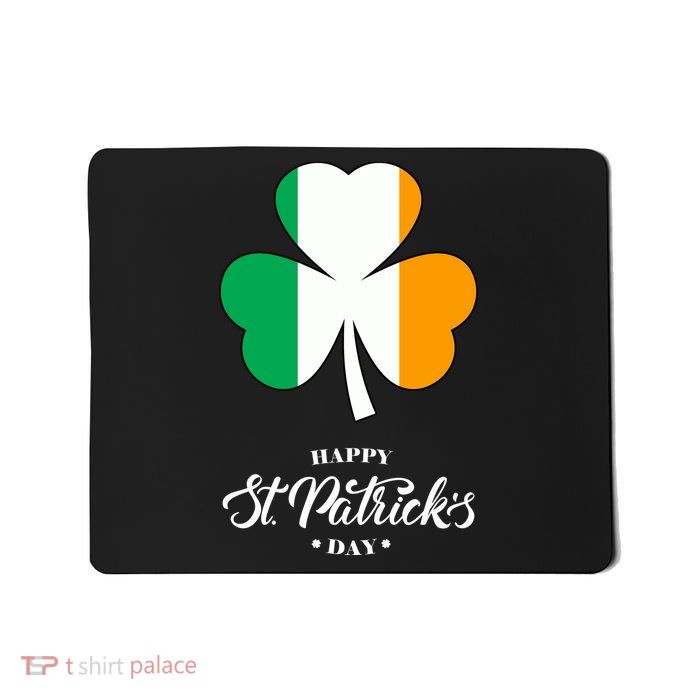 St. Patrick Day Irish Clover Flag Mousepad