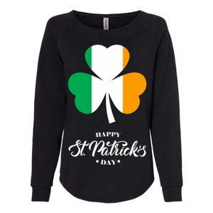 St. Patrick Day Irish Clover Flag Womens California Wash Sweatshirt