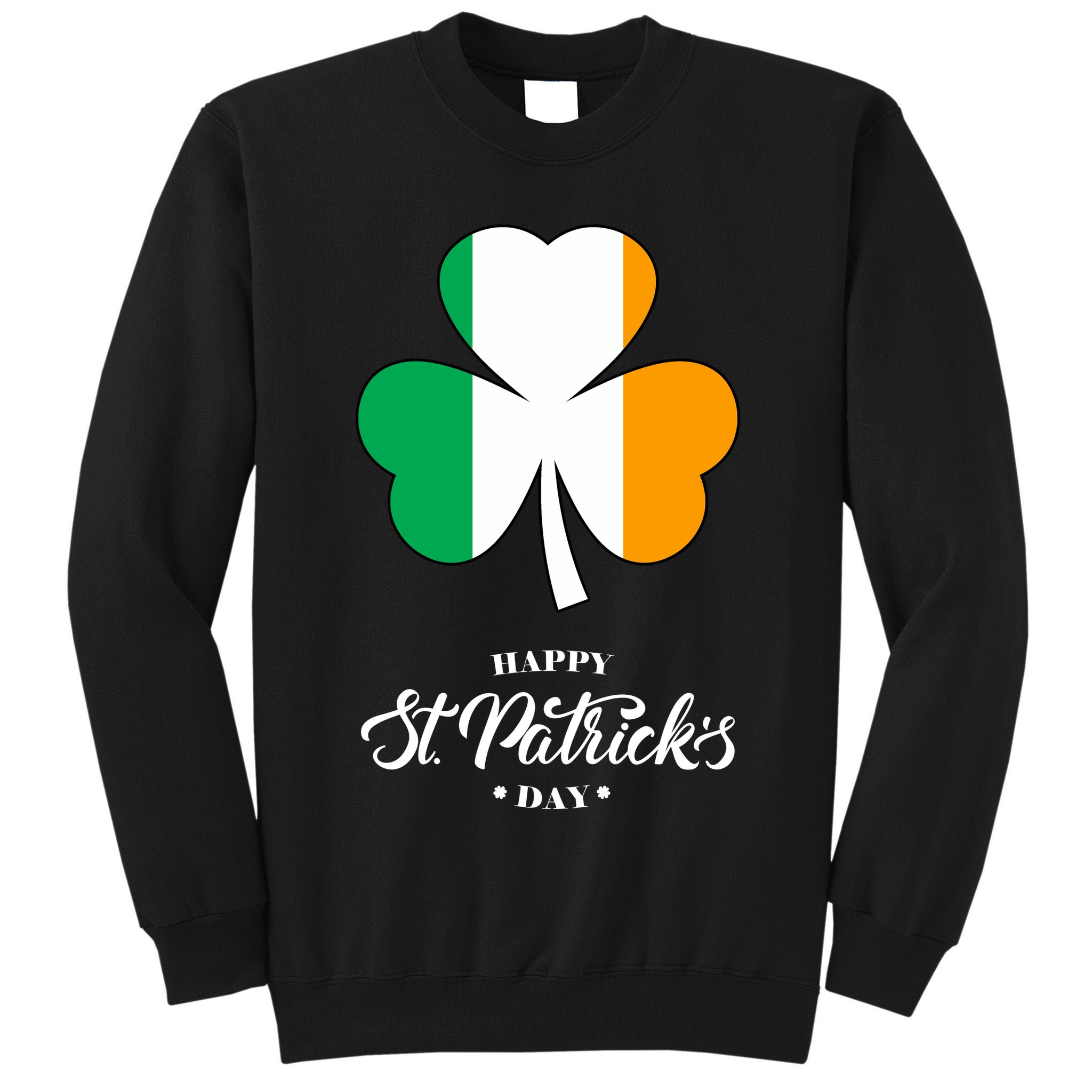 St. Patrick Day Irish Clover Flag Tall Sweatshirt