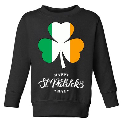 St. Patrick Day Irish Clover Flag Toddler Sweatshirt