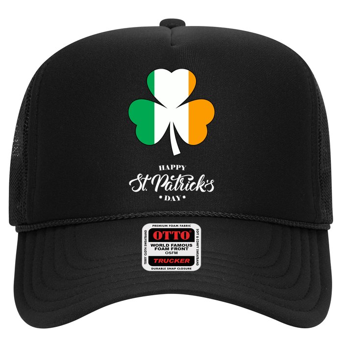 St. Patrick Day Irish Clover Flag Trucker Hat