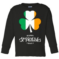 St. Patrick Day Irish Clover Flag Toddler Long Sleeve Shirt