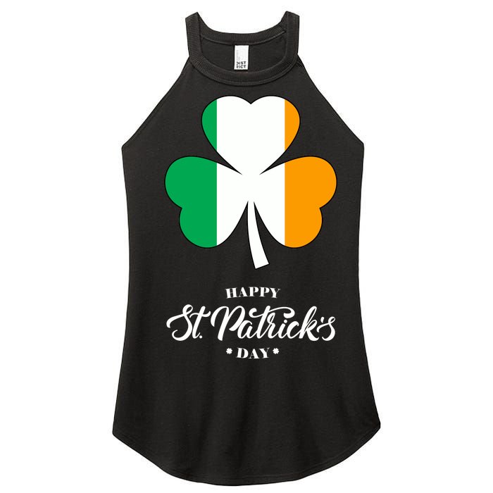 St. Patrick Day Irish Clover Flag Women's Perfect Tri Rocker Tank