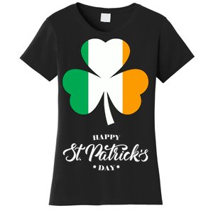 St. Patrick Day Irish Clover Flag Women's T-Shirt