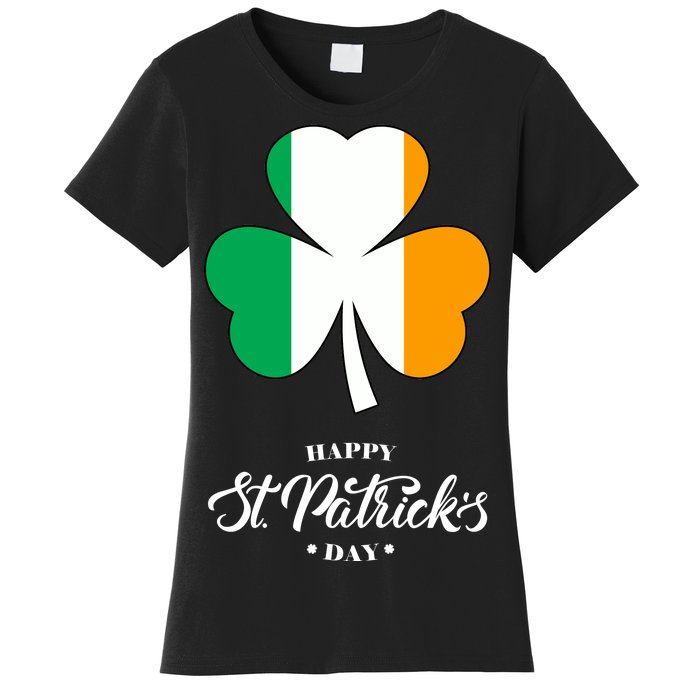 St. Patrick Day Irish Clover Flag Women's T-Shirt