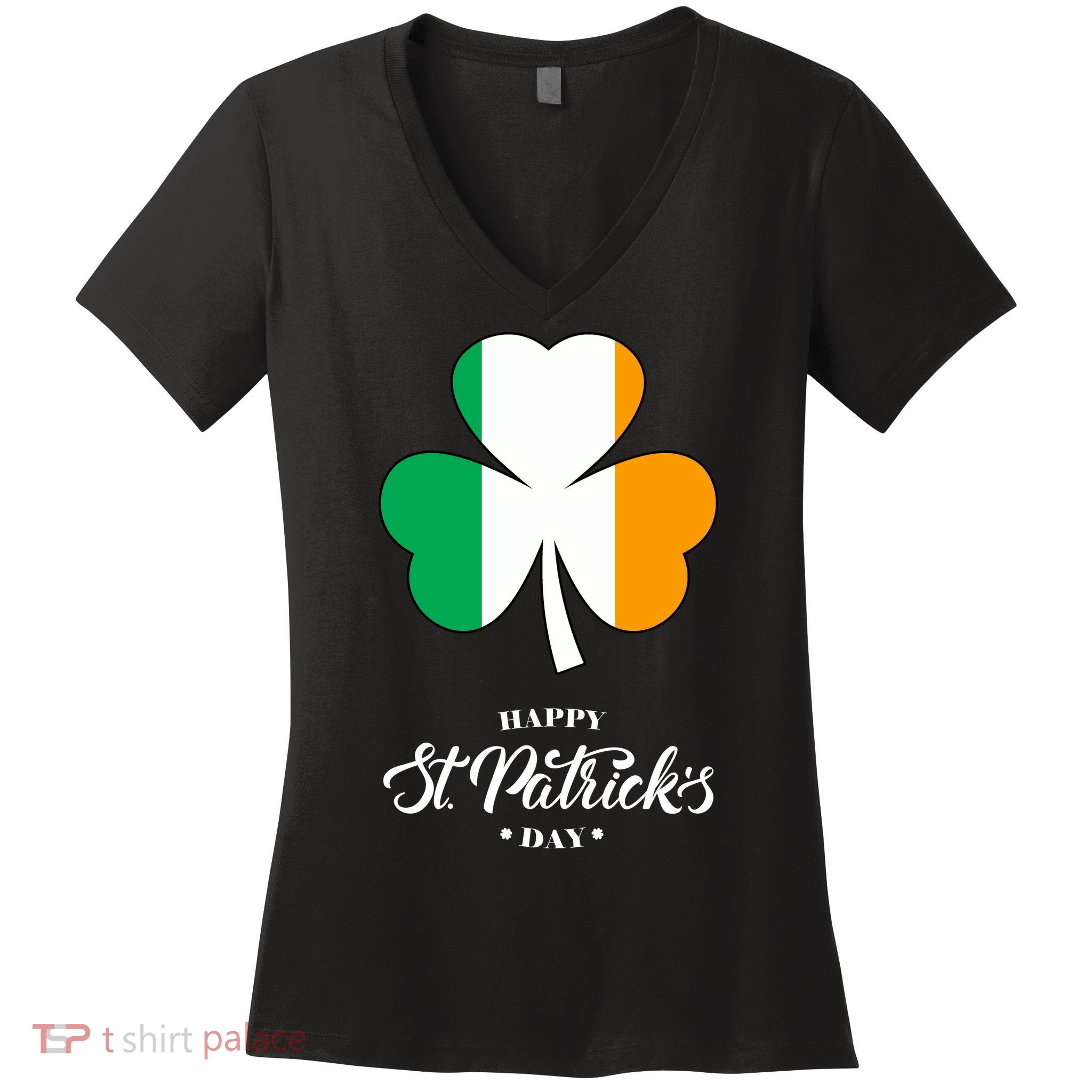 St. Patrick Day Irish Clover Flag Women's V-Neck T-Shirt