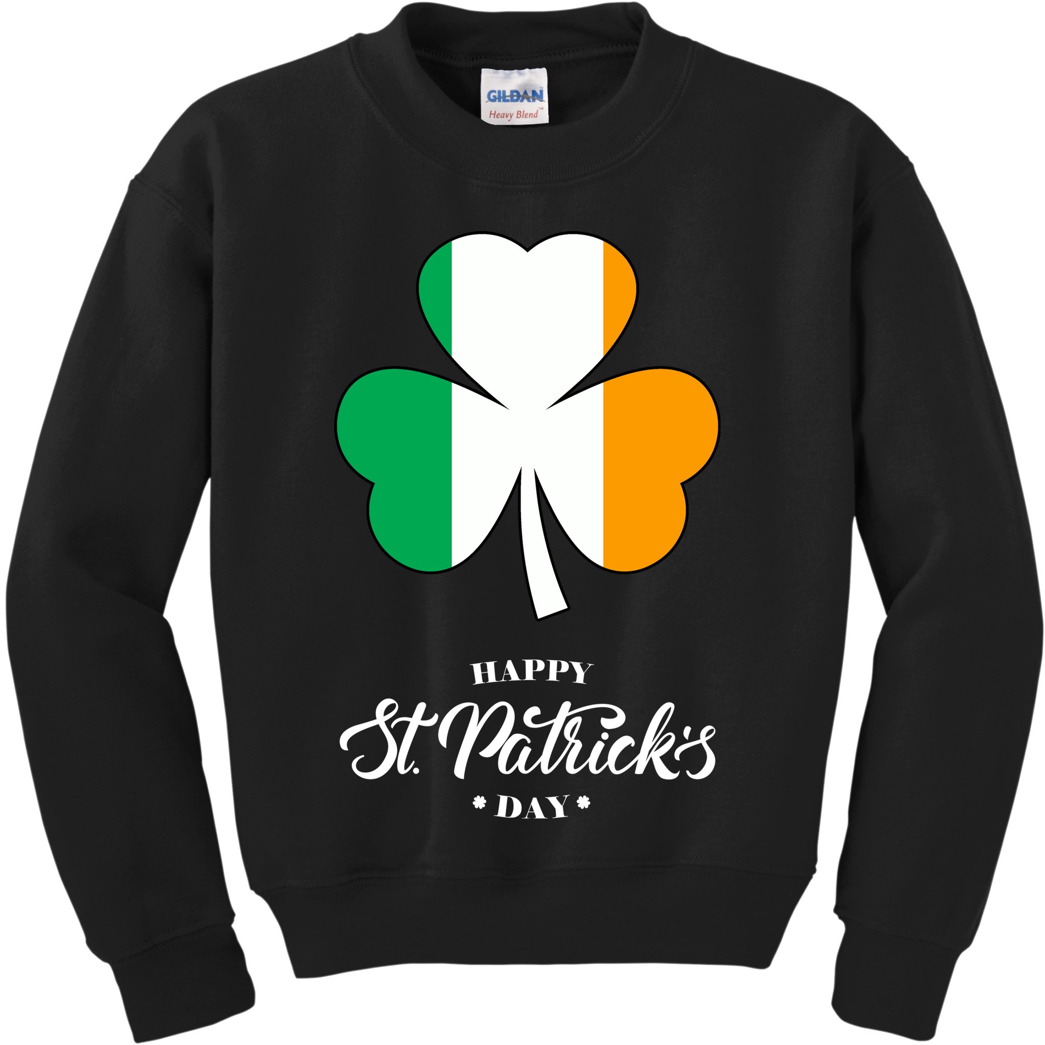 St. Patrick Day Irish Clover Flag Kids Sweatshirt