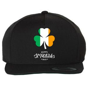 St. Patrick Day Irish Clover Flag Wool Snapback Cap