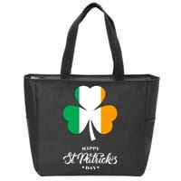 St. Patrick Day Irish Clover Flag Zip Tote Bag