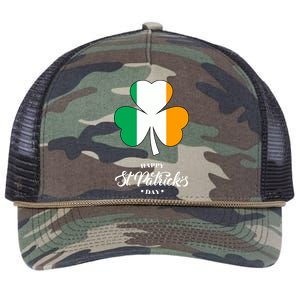 St. Patrick Day Irish Clover Flag Retro Rope Trucker Hat Cap