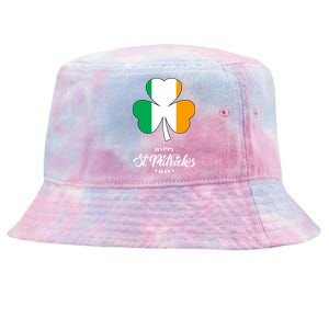 St. Patrick Day Irish Clover Flag Tie-Dyed Bucket Hat