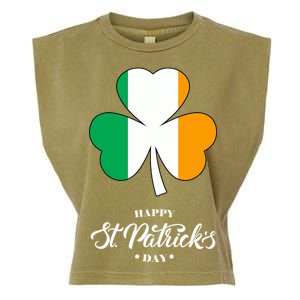 St. Patrick Day Irish Clover Flag Garment-Dyed Women's Muscle Tee