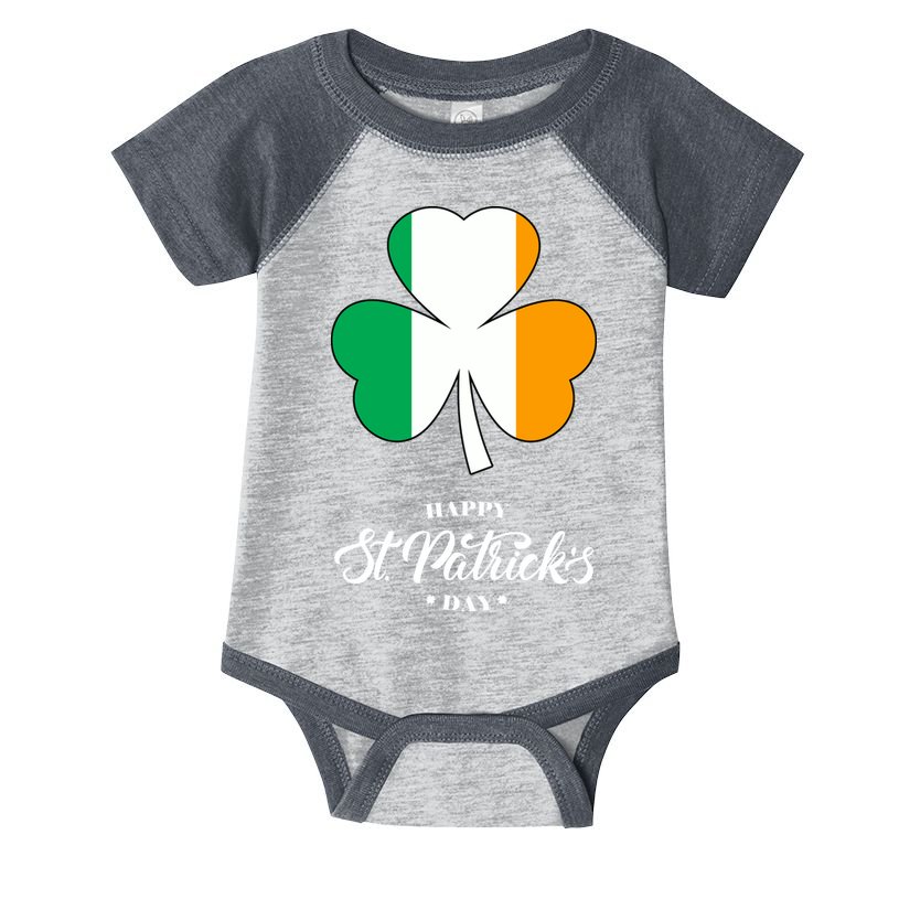 St. Patrick Day Irish Clover Flag Infant Baby Jersey Bodysuit