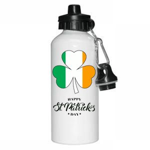 St. Patrick Day Irish Clover Flag Aluminum Water Bottle