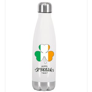 St. Patrick Day Irish Clover Flag Stainless Steel Insulated Water Bottle