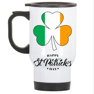 St. Patrick Day Irish Clover Flag Stainless Steel Travel Mug