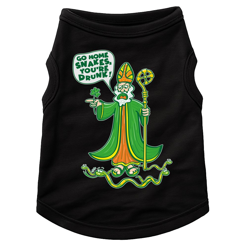 St. Patrick Go Home Snakes You're Drunk Doggie Tank