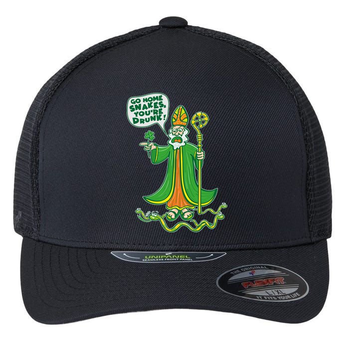 St. Patrick Go Home Snakes You're Drunk Flexfit Unipanel Trucker Cap