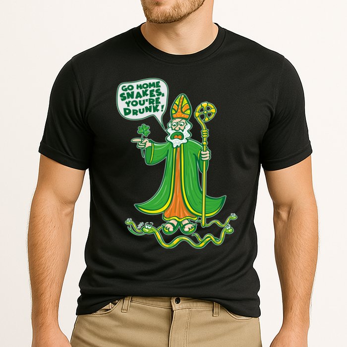 St. Patrick Go Home Snakes You're Drunk Cooling Performance Crew T-Shirt