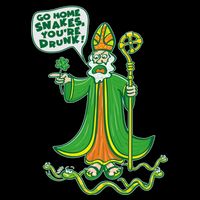 St. Patrick Go Home Snakes You're Drunk Drawstring Bag