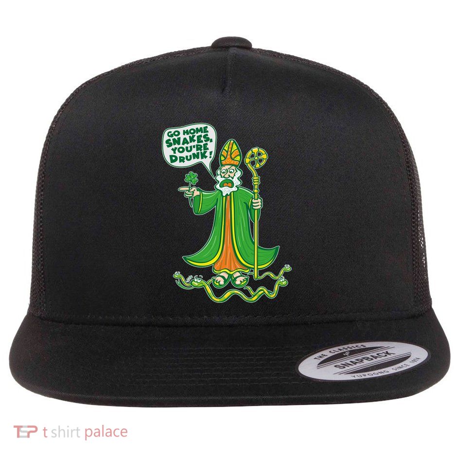 St. Patrick Go Home Snakes You're Drunk Flatbill Hat