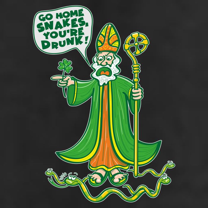 St. Patrick Go Home Snakes You're Drunk Golf Towel