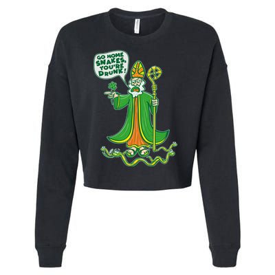 St. Patrick Go Home Snakes You're Drunk Cropped Pullover Crew