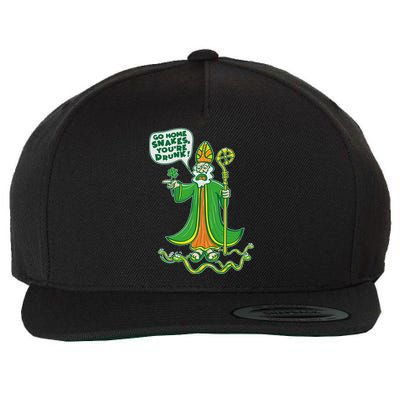 St. Patrick Go Home Snakes You're Drunk Wool Snapback Cap