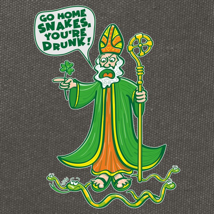 St. Patrick Go Home Snakes You're Drunk Cotton Canvas Backpack