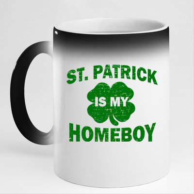 St. Patrick Is My Homeboy 11oz Black Color Changing Mug