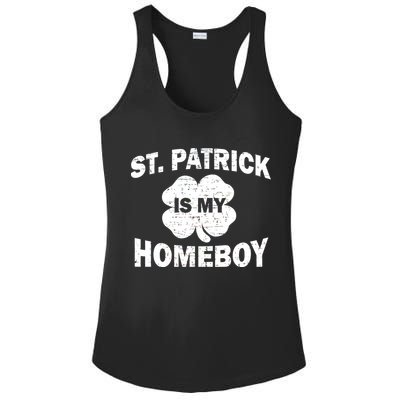 St. Patrick Is My Homeboy Ladies PosiCharge Competitor Racerback Tank