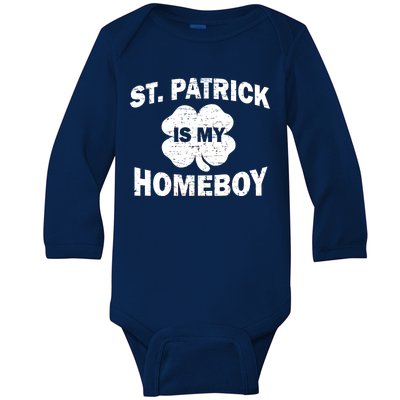 St. Patrick Is My Homeboy Baby Long Sleeve Bodysuit