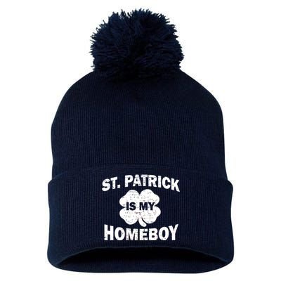 St. Patrick Is My Homeboy Pom Pom 12in Knit Beanie