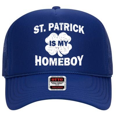 St. Patrick Is My Homeboy High Crown Mesh Back Trucker Hat