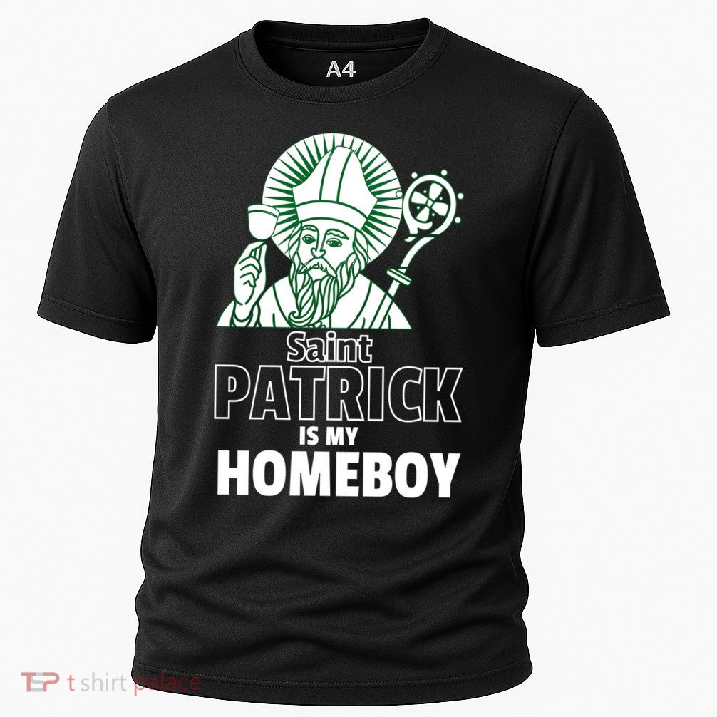 St. Patrick Is My Homeboy Funny Irish Performance Shirt