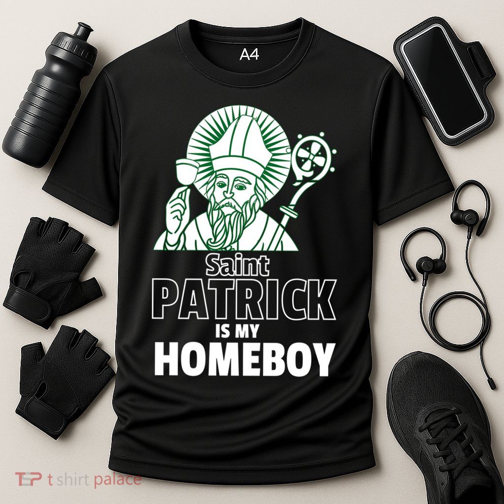 St. Patrick Is My Homeboy Funny Irish Performance Shirt