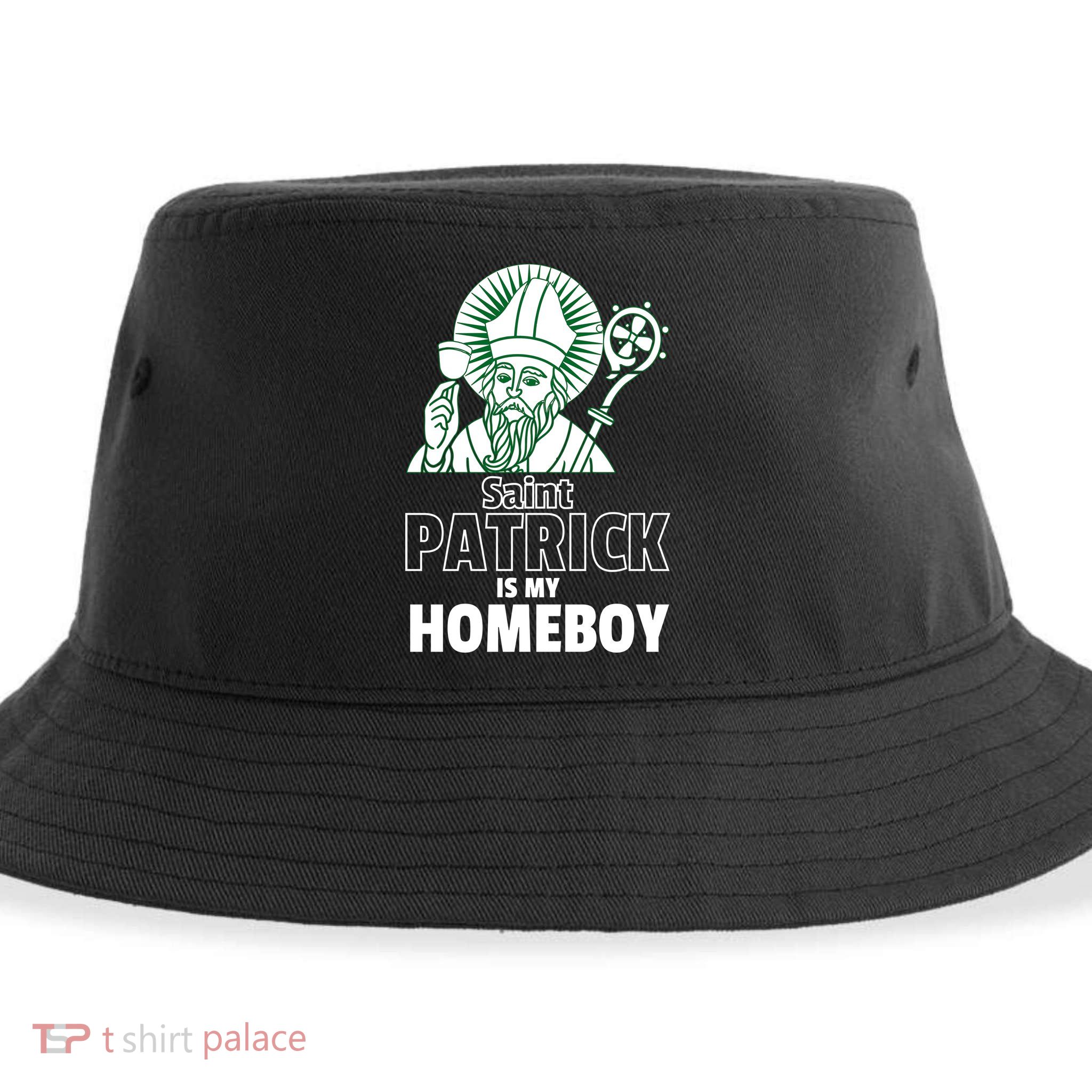 St. Patrick Is My Homeboy Funny Irish Sustainable Bucket Hat