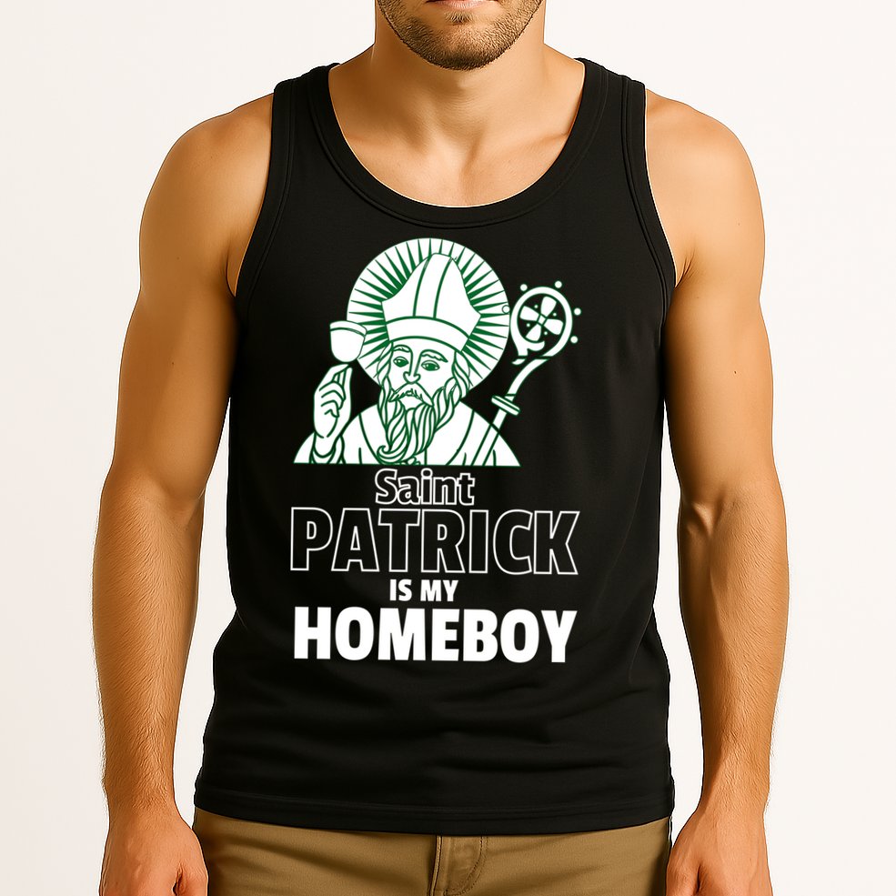 St. Patrick Is My Homeboy Funny Irish Tank Top