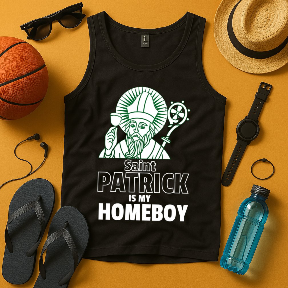 St. Patrick Is My Homeboy Funny Irish Tank Top