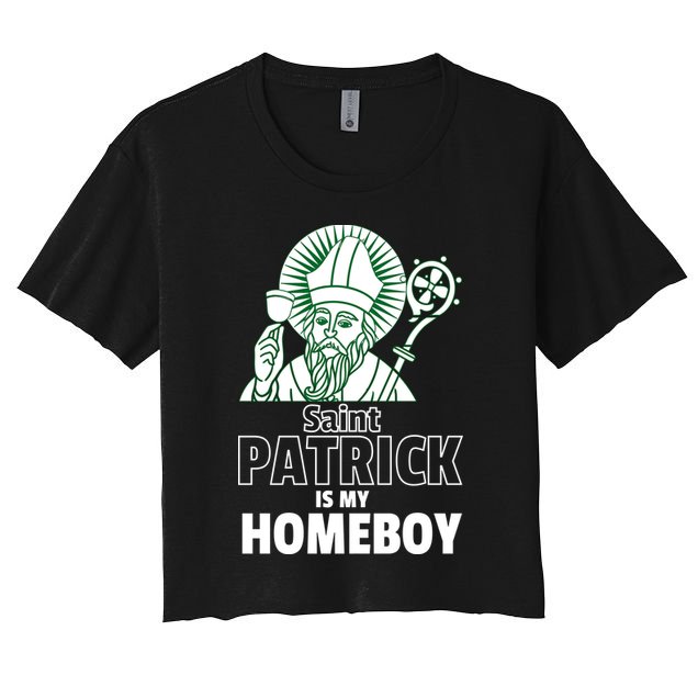 St. Patrick Is My Homeboy Funny Irish Crop Top