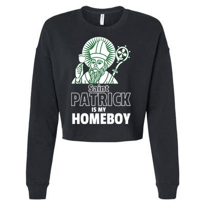 St. Patrick Is My Homeboy Funny Irish Cropped Pullover Crew