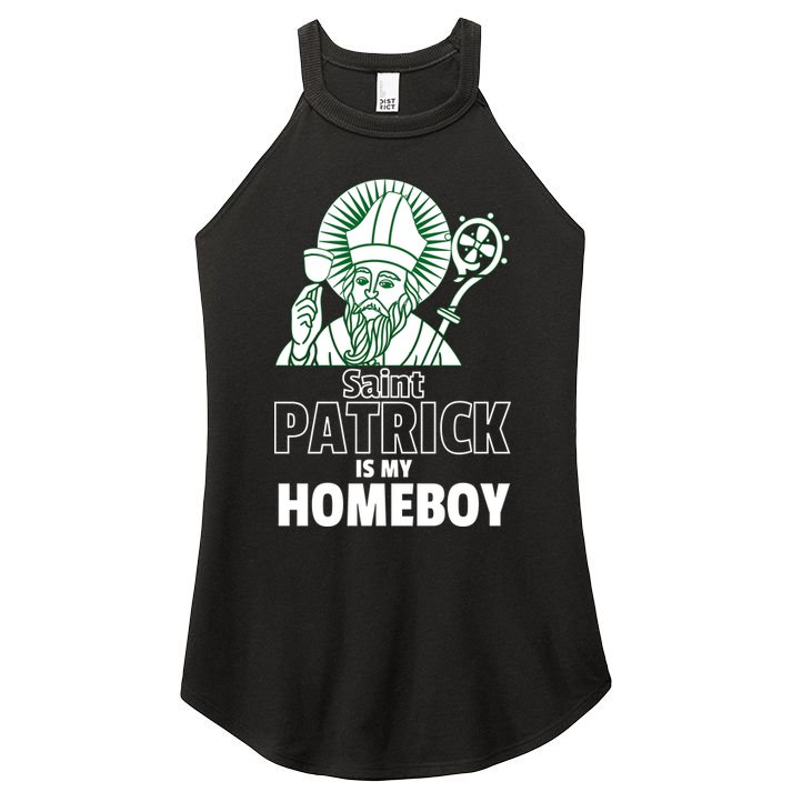 St. Patrick Is My Homeboy Funny Irish Women's Perfect Tri Rocker Tank