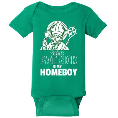 St. Patrick Is My Homeboy Funny Irish Baby Bodysuit