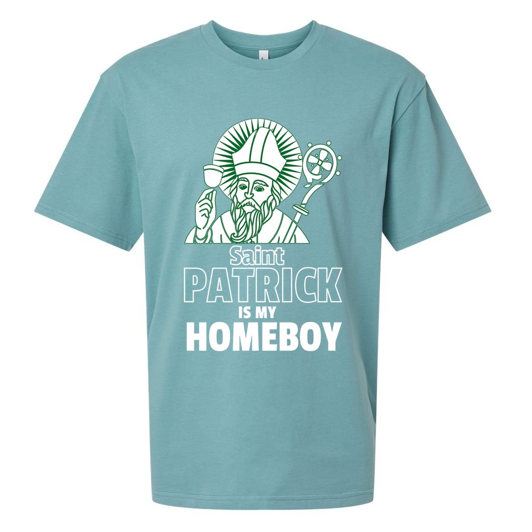 St. Patrick Is My Homeboy Funny Irish Sueded Cloud Jersey T-Shirt
