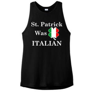 St. Patrick Was Italian Funny St Patricks Day Ladies PosiCharge Tri-Blend Wicking Tank