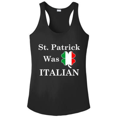 St. Patrick Was Italian Funny St Patricks Day Ladies PosiCharge Competitor Racerback Tank