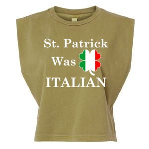 St. Patrick Was Italian Funny St Patricks Day Garment-Dyed Women's Muscle Tee