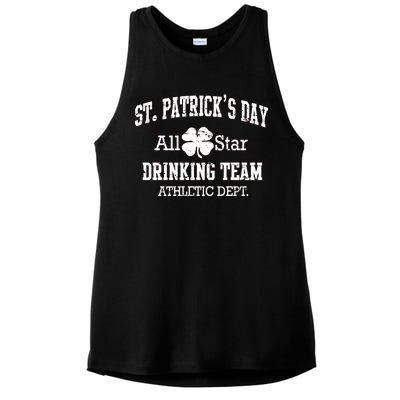 St. Patrick's Day All Star Drinking Team Ladies PosiCharge Tri-Blend Wicking Tank