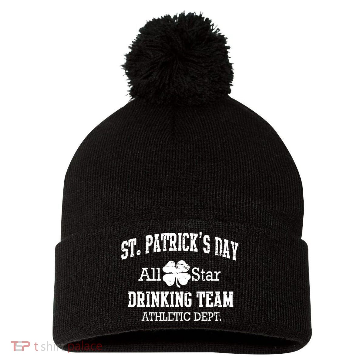 St. Patrick's Day All Star Drinking Team Pom Pom 12in Knit Beanie